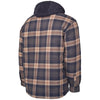 Veste-chemise en flanelle à capuche et doublure matelassée Tough Duck pour homme WS06 - marine/brun