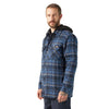 Veste-chemise en flanelle à capuche pour hommes avec Hydroshield TJ211 de Dickies - Marine/Bleu