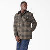 Veste-chemise en flanelle à capuche pour hommes avec Hydroshield TJ211 de Dickies - Vert/Noir/Brun