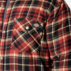 Veste-chemise en flanelle doublée Sherpa pour hommes avec Hydroshield TJ210 de Dickies - Noir/Rouge