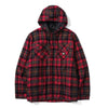 Veste de travail CAT en flanelle à capuche pour homme 1040045 - Rouge