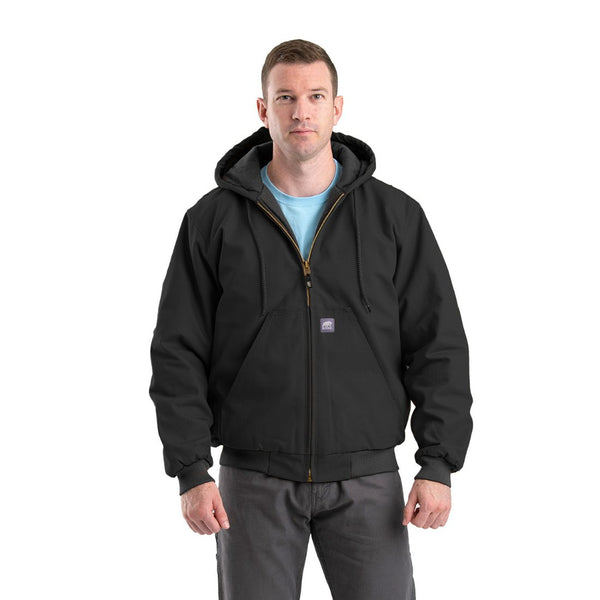 Veste de travail active à capuche Heritage Duck pour hommes Berne HJ51 - Noir