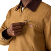 Veste de travail en toile de canard Dickies pour homme, doublée de tissu couverture A8DEV - Brun