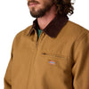 Veste de travail en toile de canard Dickies pour homme, doublée de tissu couverture A8DEV - Brun