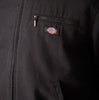 Veste de travail en toile de canard Dickies pour homme, doublée de tissu couverture A8DEV - Noir