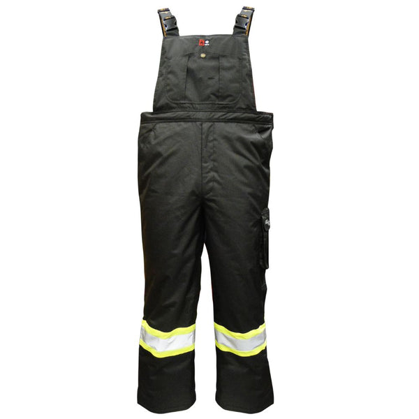 Combinaison de travail Viking ignifugée Journeyman 300D haute visibilité Ripstop, isolée pour congélation 3957FRP - Noir