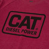 T-shirt de travail à manches longues CAT Diesel Power pour hommes 1010049 - Rouge