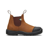 Botte de travail et de sécurité enfiler Blundstone 169 unisexe à cap d'acier avec bout en caoutchouc - Crazy Horse