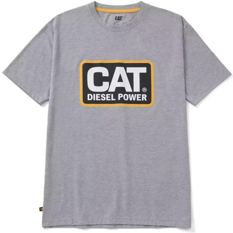 CAT Diesel Power T-shirt de travail à manches courtes pour homme 1510451 - Gris