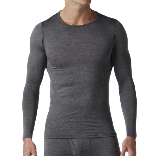 Couche de base de chemise à manches longues ultra légère HeatFX pour hommes - Charcoal FX39