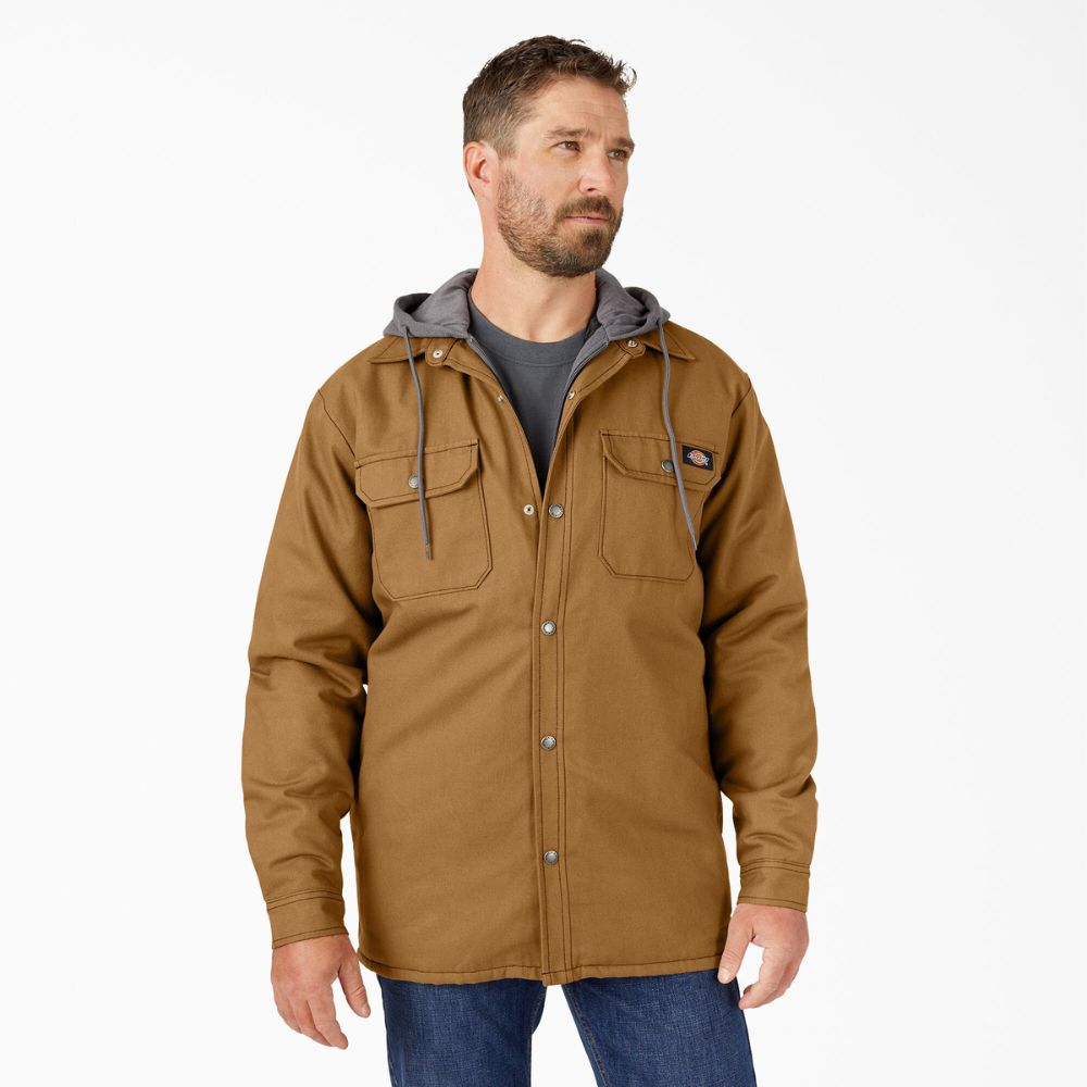 Dickies Hommes Hooded Fleece Duck Chemise Veste avec Hydroshield