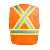 Gilet Terra Hi-Vis avec fermeture éclair sur le devant - Orange 116585OR