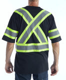 T-shirt de travail à haute visibilité, à manches courtes 116524bk - noir