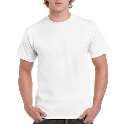 T-shirt à manches courtes et col ras du cou Gildan G500 pour hommes - BLANC