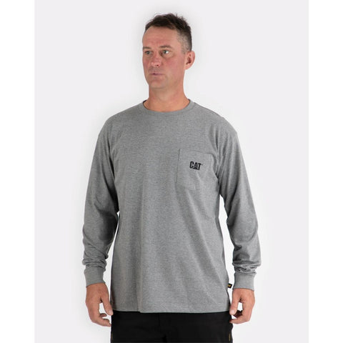 T-shirt à manches longues de poche pour la marque pour hommes - Gray 1510053