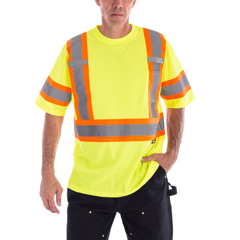T-shirt à haute visibilité, à manches courtes 116524 - jaune