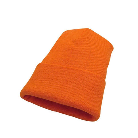 Tuque d'hiver en tricot acrylique AC1010 - Orange