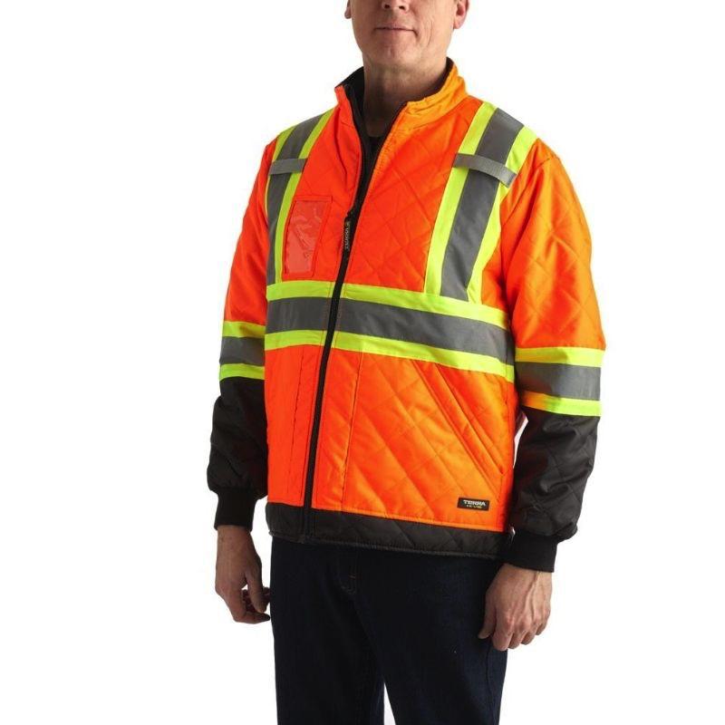 Veste de travail haute visibilité pour homme, manteau de sécurité