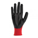 Paquet de 3 gants enduits de nitrile de polyester Worktuff 51185 - Rouge